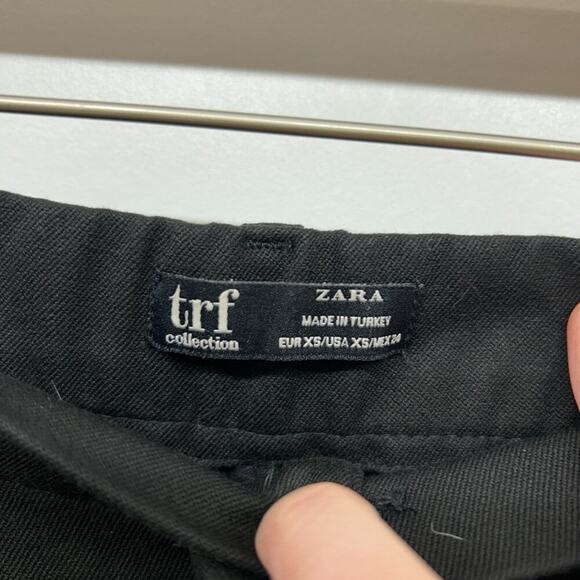 Zara Neutral Minimalist Black Trousers Dress Pants XS - Picture 6 of 6